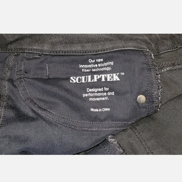 Athleta SculpTek Skinny Jeans Womens 4 Carbon Black Zip Ankle Stretch Mid Rise - Picture 4 of 15